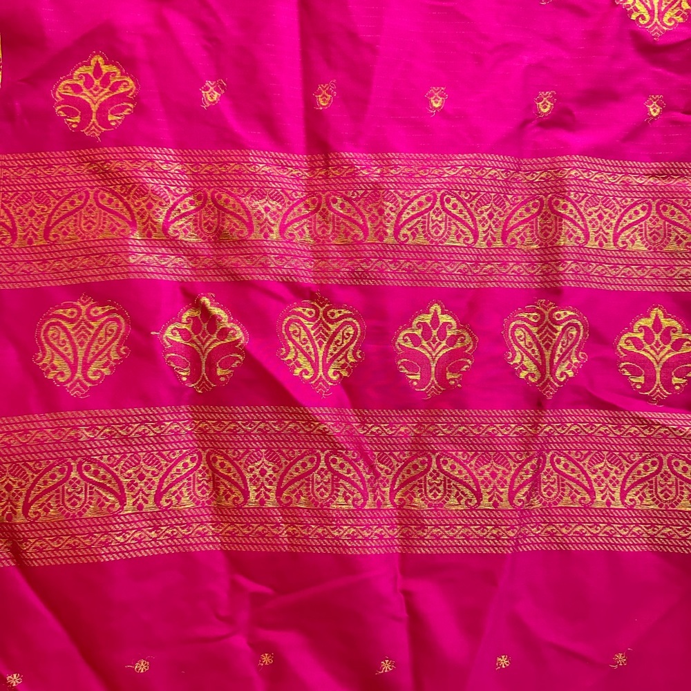 Pink and Gold Saree - Picture 5 of 5